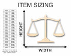 Unfinished Wooden Scales of Justice Shape - Law - Courthouse - Craft - up to 24" DIY-24 Hour Crafts