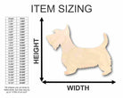 Unfinished Wooden Scottie Dog Shape - Animal - Pet - Craft - up to 24" DIY-24 Hour Crafts