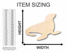 Unfinished Wooden Seal Shape - Ocean - Nursery - Craft - up to 24" DIY-24 Hour Crafts