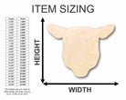 Unfinished Wooden Sheep Head Shape - Farm Animal - Craft - up to 24" DIY-24 Hour Crafts