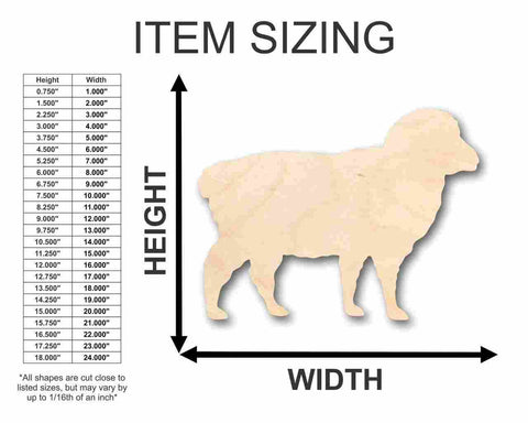 Unfinished Wooden Sheep Shape - Farm Animal - Craft - up to 24" DIY-24 Hour Crafts