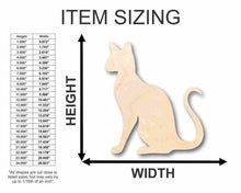 Load image into Gallery viewer, Unfinished Wooden Siamese Cat Shape - Animal - Pet - Craft - up to 24&quot; DIY-24 Hour Crafts
