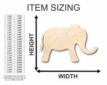 Load image into Gallery viewer, Unfinished Wooden Simple Elephant Shape - Animal - Wildlife - Craft - up to 24&quot; DIY-24 Hour Crafts
