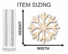 Unfinished Wooden Simple Snowflake Shape - Winter Decor - Craft - up to 24" DIY-24 Hour Crafts