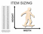 Unfinished Wooden Skater Shape - Sports - Craft - up to 24" DIY-24 Hour Crafts