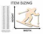 Unfinished Wooden Skier Shape - Winter Olympics - Craft - up to 24" DIY-24 Hour Crafts