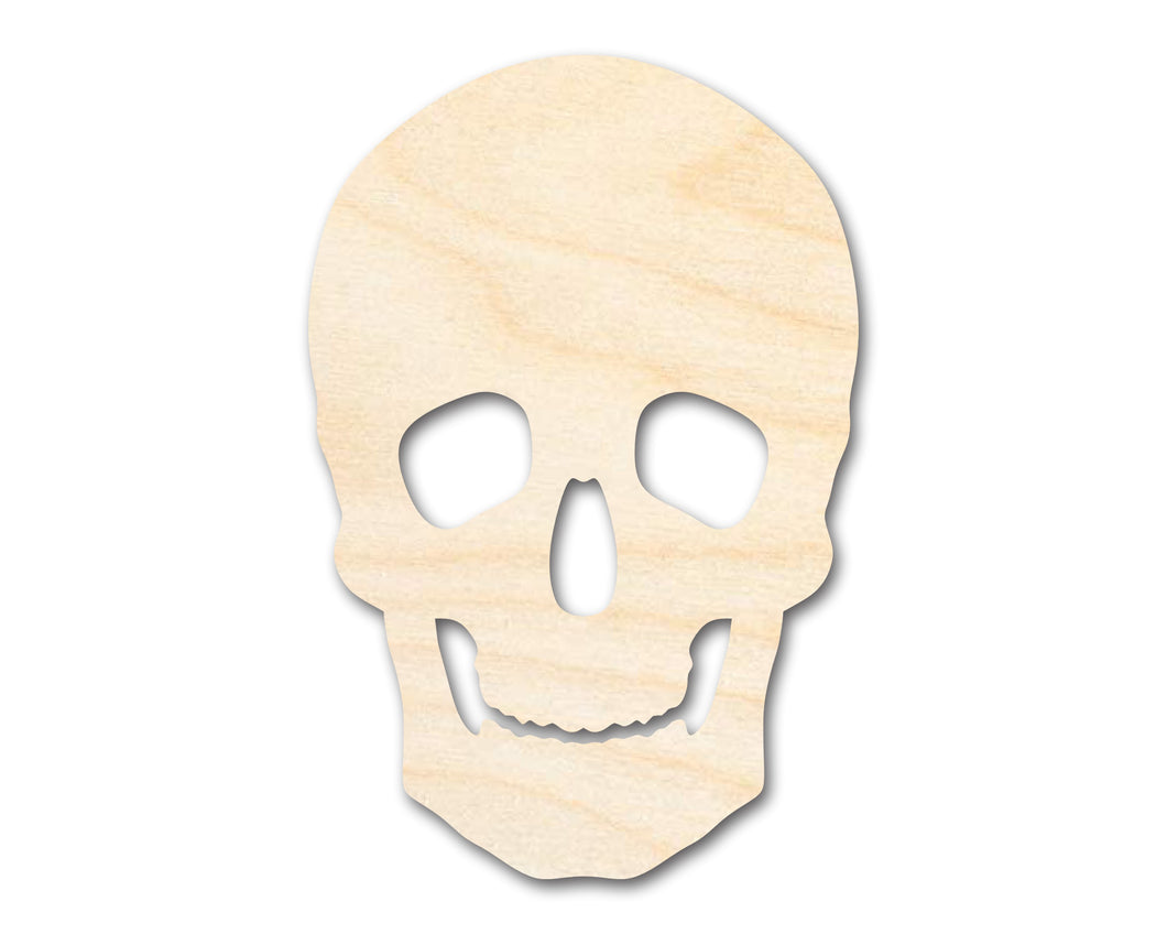 Unfinished Wood Skull Shape - Halloween - Spooky - Craft - up to 24