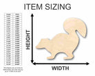 Unfinished Wooden Skunk Shape - Animal - Craft - up to 24" DIY-24 Hour Crafts