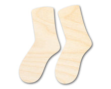 Load image into Gallery viewer, Unfinished Wood Socks Shape - Craft - up to 36&quot; DIY
