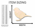 Unfinished Wooden Sparrow Shape - Animal - Bird - Wildlife - Craft - up to 24" DIY-24 Hour Crafts