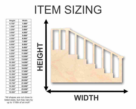 Unfinished Wooden Stairs Shape - Craft - up to 24" DIY-24 Hour Crafts