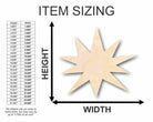 Unfinished Wooden Starburst Explosion Shape - Space - Nursery - Craft - up to 24" DIY-24 Hour Crafts