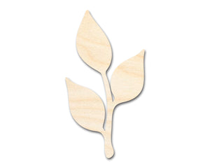 Unfinished Wood Stem and Leaf Shape - Plant Craft - up to 36" DIY
