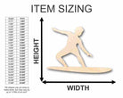 Unfinished Wooden Surfer Shape - Surfing - Ocean - Beach - Nursery - Craft - up to 24" DIY-24 Hour Crafts