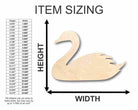 Unfinished Wooden Swan Shape - Bird Animal - Craft - up to 24" DIY-24 Hour Crafts