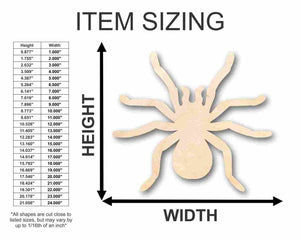 Unfinished Wooden Tarantula Shape - Insect - Animal - Wildlife - Craft - up to 24" DIY-24 Hour Crafts