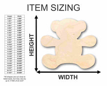 Load image into Gallery viewer, Unfinished Wooden Teddy Bear Shape - Craft - up to 24&quot; DIY-24 Hour Crafts
