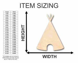 Unfinished Wooden Teepee Shape - Native American - Western - Craft - up to 24" DIY-24 Hour Crafts