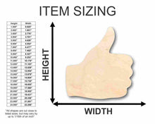 Load image into Gallery viewer, Unfinished Wooden Thumbs Up Shape - Craft - up to 24&quot; DIY-24 Hour Crafts
