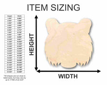 Load image into Gallery viewer, Unfinished Wood Tiger Head Shape - Animal - Wildlife - Craft - up to 24&quot; DIY
