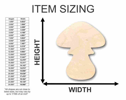Unfinished Wooden Toadstool Shape - Nature - Fairy Garden - Craft - up to 24" DIY-24 Hour Crafts