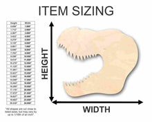 Load image into Gallery viewer, Unfinished Wooden T-Rex Head Shape - Jurassic Park - Dinosaur - Craft - up to 24&quot; DIY-24 Hour Crafts
