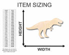 Unfinished Wooden T-Rex Shape - Jurassic Park - Dinosaur - Craft - up to 24" DIY-24 Hour Crafts