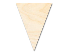 Load image into Gallery viewer, Unfinished Wood Triangle Bunting Shape - Craft - up to 36&quot; DIY

