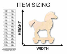 Load image into Gallery viewer, Unfinished Wooden Trojan Horse Shape - Toy - Greek History - Craft - up to 24&quot; DIY-24 Hour Crafts
