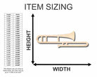 Unfinished Wooden Trombone Shape - Music - Craft - up to 24" DIY-24 Hour Crafts