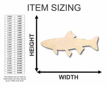 Load image into Gallery viewer, Unfinished Wooden Trout Fish Shape - Fishing - Craft - up to 24&quot; DIY-24 Hour Crafts
