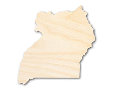 Load image into Gallery viewer, Unfinished Wood Uganda Country Shape - East Africa Craft - up to 36&quot; DIY
