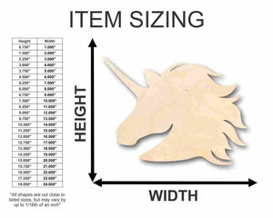 Unfinished Wooden Unicorn Shape - Mythical - Beast - Craft - up to 24" DIY-24 Hour Crafts