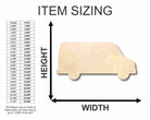 Unfinished Wooden Van Shape - Craft - up to 24" DIY-24 Hour Crafts