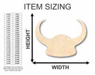 Unfinished Wooden Viking Hat Shape - Football - History - Craft - up to 24" DIY-24 Hour Crafts