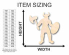 Unfinished Wooden Viking Warrior Shape - Berserker - History - Craft - up to 24" DIY-24 Hour Crafts