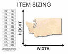 Unfinished Wooden Washington Shape - State - Craft - up to 24" DIY-24 Hour Crafts