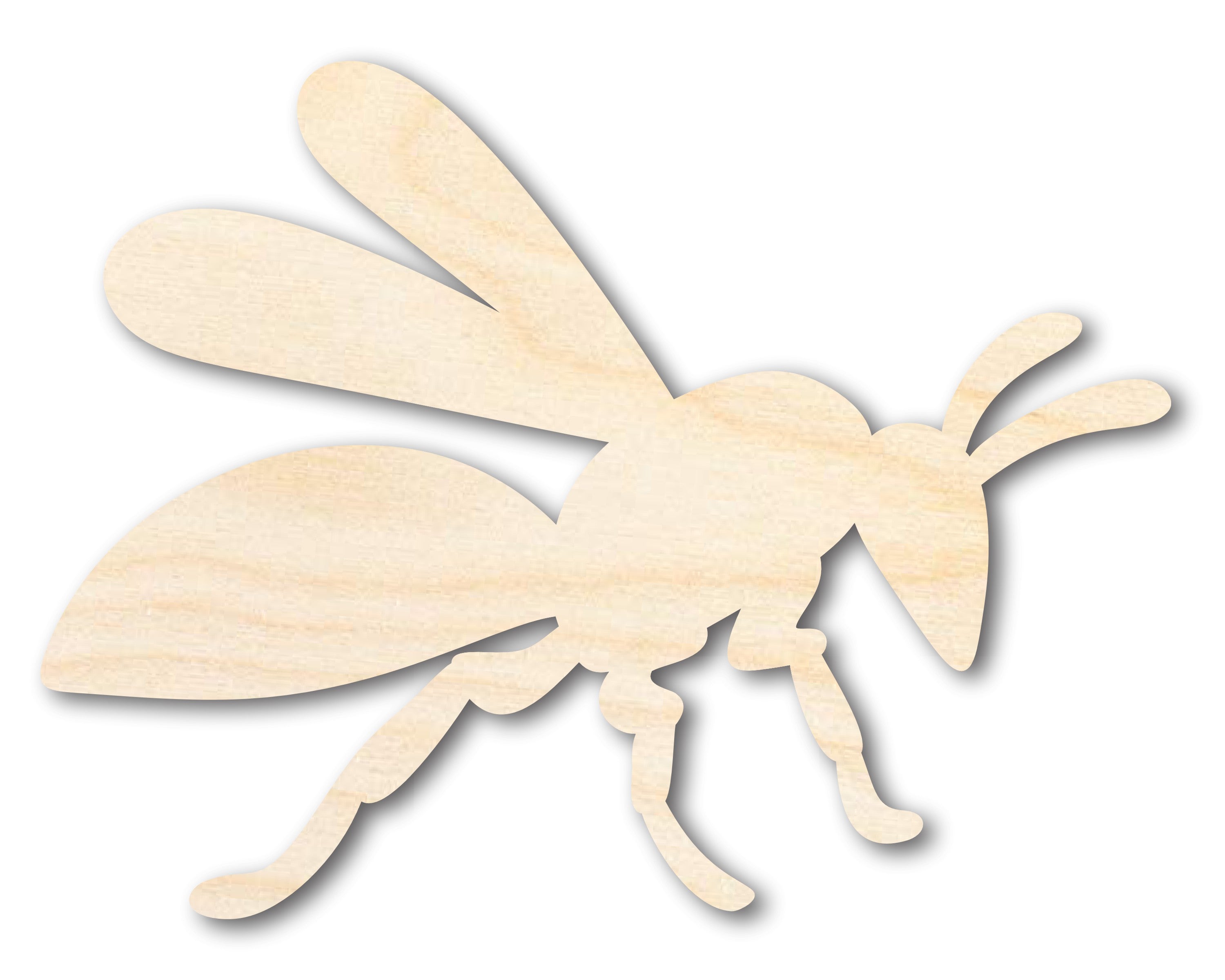 Unfinished Wood Wasp Silhouette Shape - Craft - up to 36