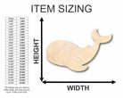 Unfinished Wooden Whale Shape - Ocean - Nursery - Craft - up to 24" DIY-24 Hour Crafts