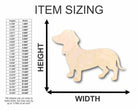 Unfinished Wooden Wiener Dog - Dachshund Puppy Shape - Animal - Pet - Craft - up to 24" DIY-24 Hour Crafts