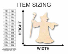 Load image into Gallery viewer, Unfinished Wooden Wizard Fantasy Shape - Halloween - Craft - up to 24&quot; DIY-24 Hour Crafts
