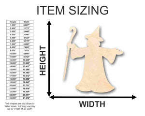 Unfinished Wooden Wizard Fantasy Shape - Halloween - Craft - up to 24" DIY-24 Hour Crafts