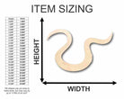 Unfinished Wooden Fishing Worm Shape - Craft - up to 24" DIY-24 Hour Crafts