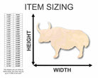 Unfinished Wooden Yak Shape - Animal - Craft - up to 24" DIY-24 Hour Crafts