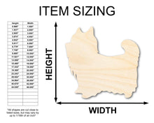 Load image into Gallery viewer, Unfinished Wood Yorkshire Terrier Shape - up to 46&quot;
