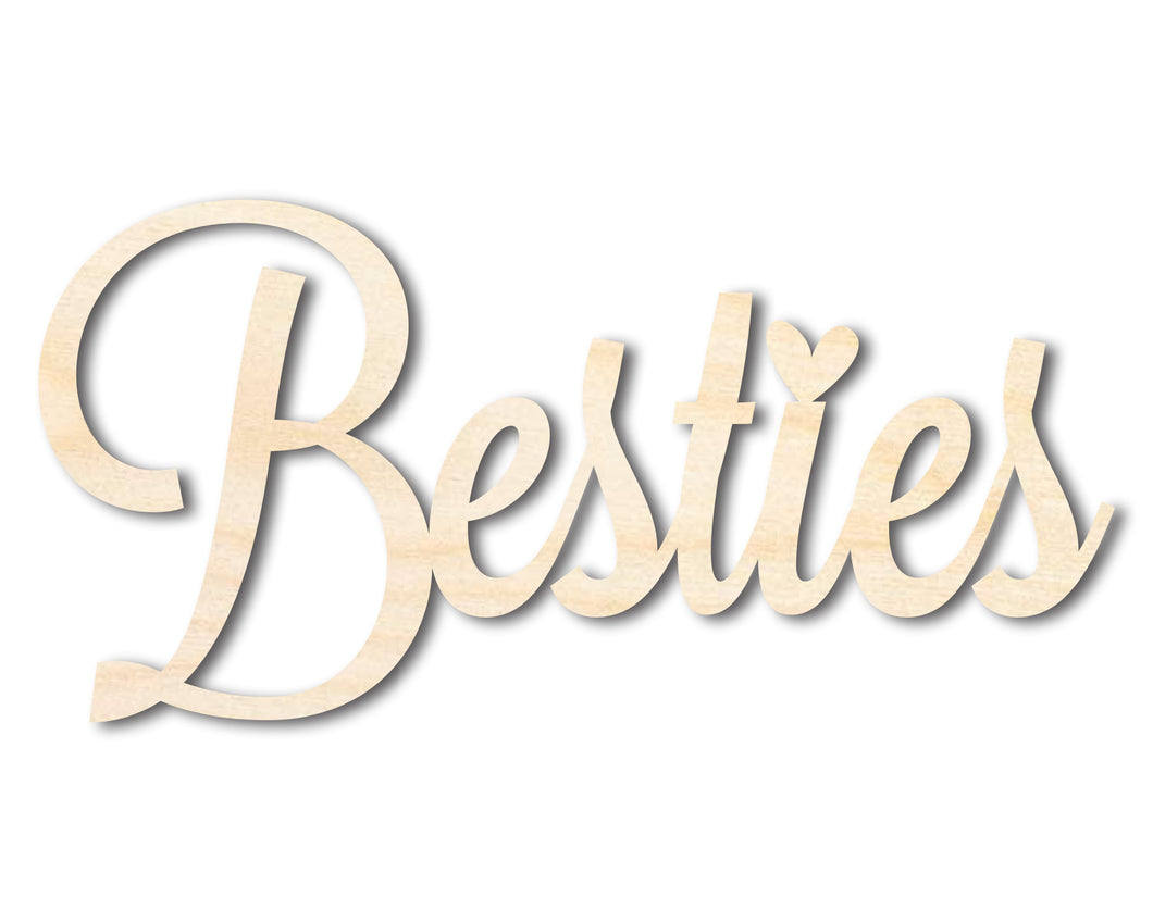 Unfinished Wood Besties Shape - Word Craft - up to 36