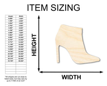 Load image into Gallery viewer, Unfinished Wood Stiletto Bootie Shape - Craft - up to 36&quot; DIY
