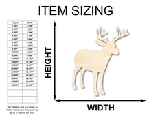 Load image into Gallery viewer, Unfinished Wood Deer Buck Antlers Silhouette Shape - Craft - up to 46&quot; DIY
