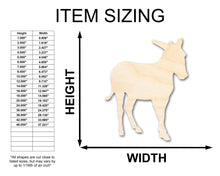 Load image into Gallery viewer, Unfinished Wood Donkey Shape - Animal Craft - up to 36&quot; DIY
