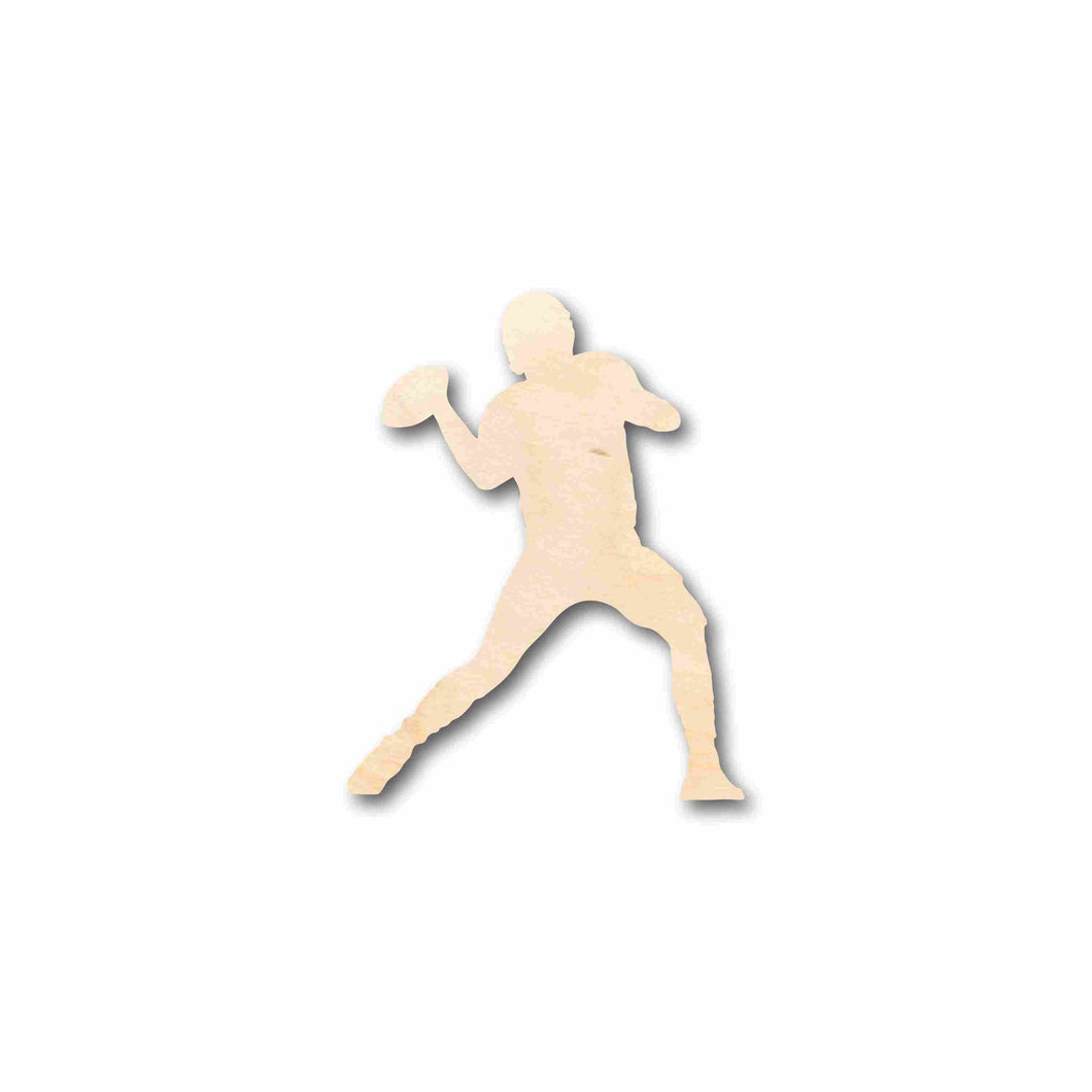 Unfinished Wood Football Player Silhouette - Craft- up to 24